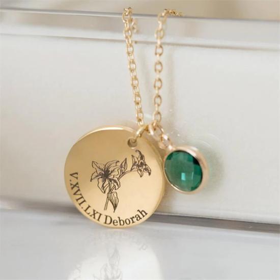 Personalized Birthstone Necklace Gift for Mom/