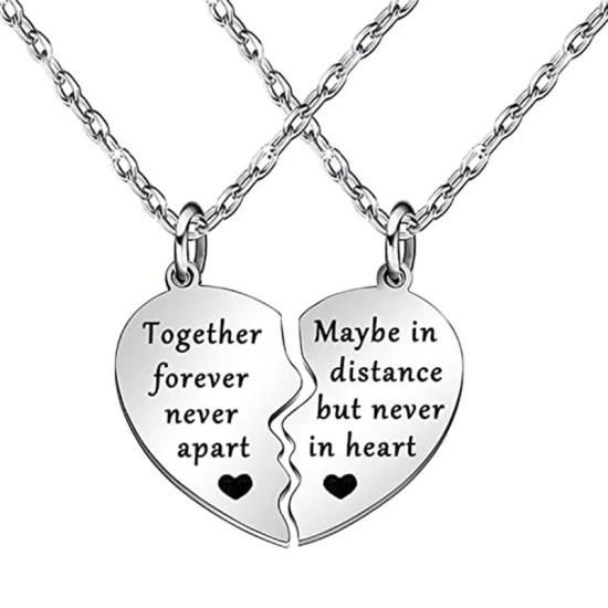 2 Pcs BBF Together Forever Necklace Set 