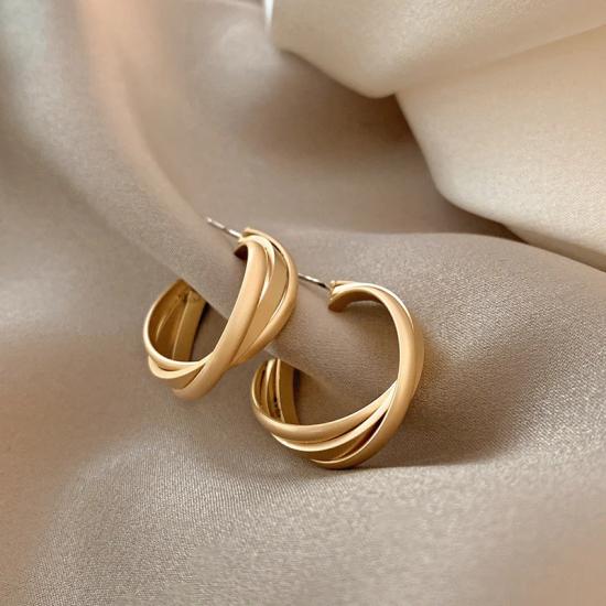 Triple Band Hoop Earrings/