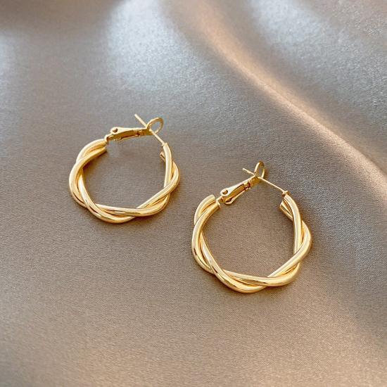 Minimalist Swirl Hoop Earrings/