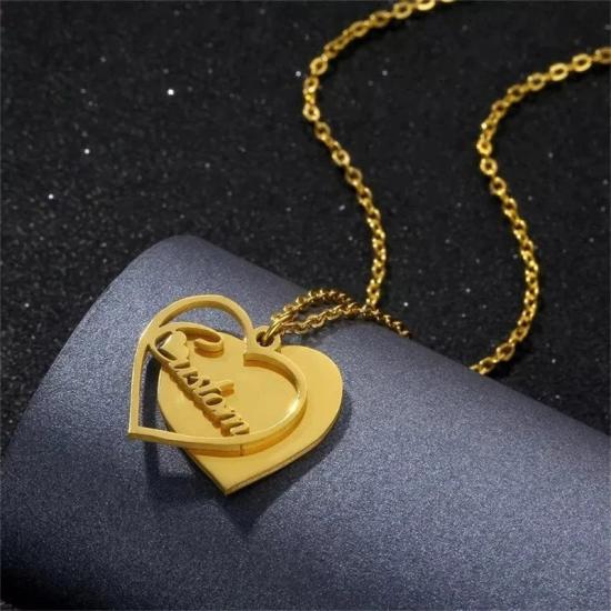 Dainty Personalized Heart Name Necklace/