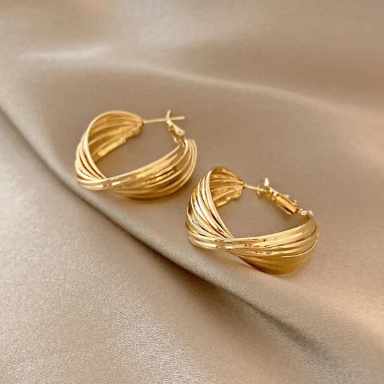 Large Swirl Hoop Earrings