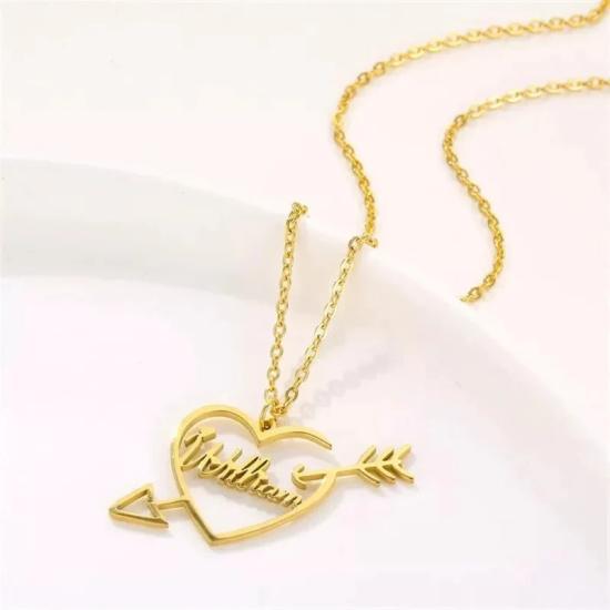 Cute Personalized Heart Name Necklace/