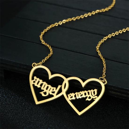 Dainty Personalized Heart Name Necklace