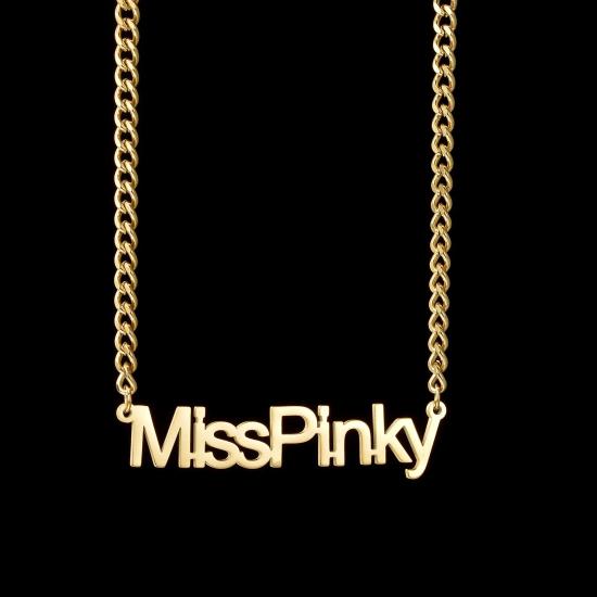 Personalized Thick Chain Pendant Choker Necklace/