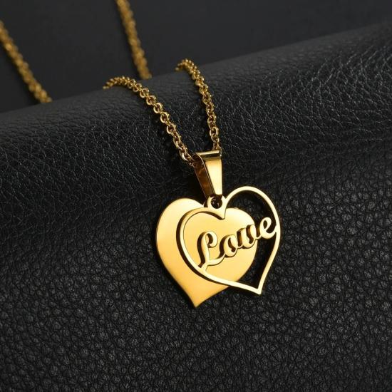 Customized Love and Heart Name Necklace/