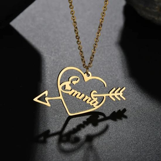 Personalized Eros Arrow Name Necklace