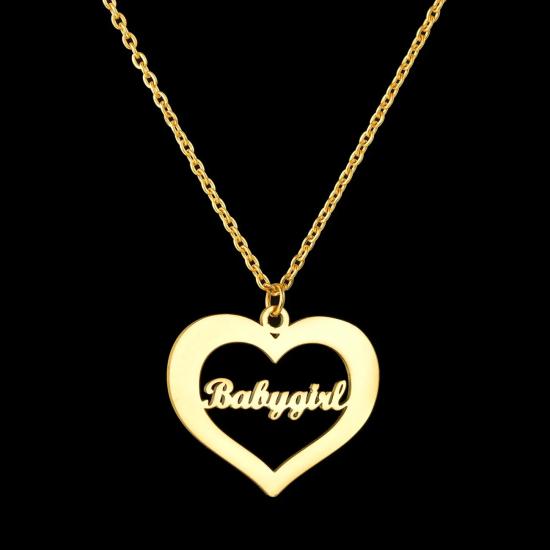 Customized Name Heart Necklace