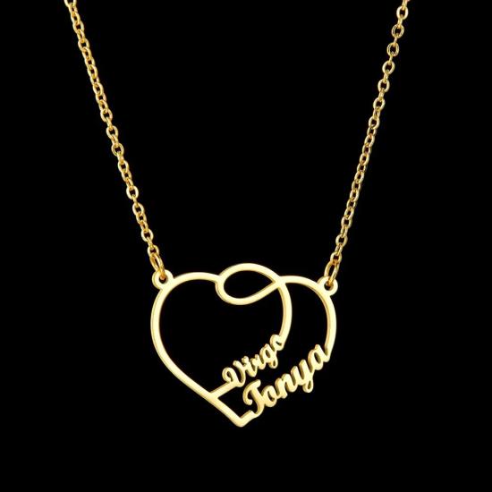 Customized Name Close Hearts Necklace/