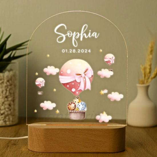  Personalized Balloon Friends Baby Night Light