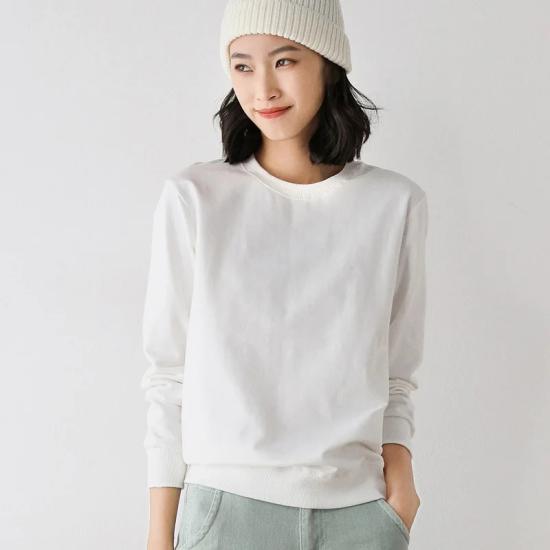 White Women Cotton Sweatshirt